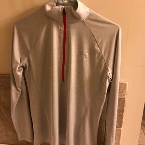 Under Armour Pull Over Gray with Orange zipper